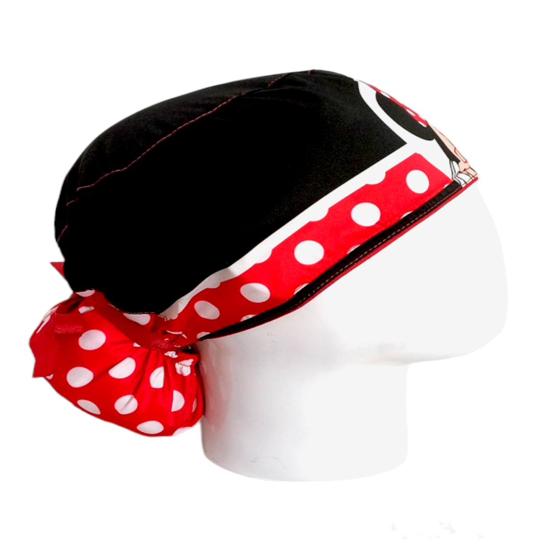 Gorro Quirúrgico Mujer y Portacarnet Minnie Roja - gorro antifluido para mujer Doctools - foto 2