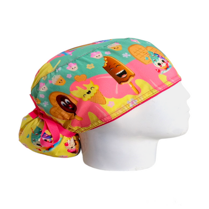 Gorro Quirúrgico Mujer y Portacarnet Heladitos - gorro antifluido para mujer Doctools - foto 2