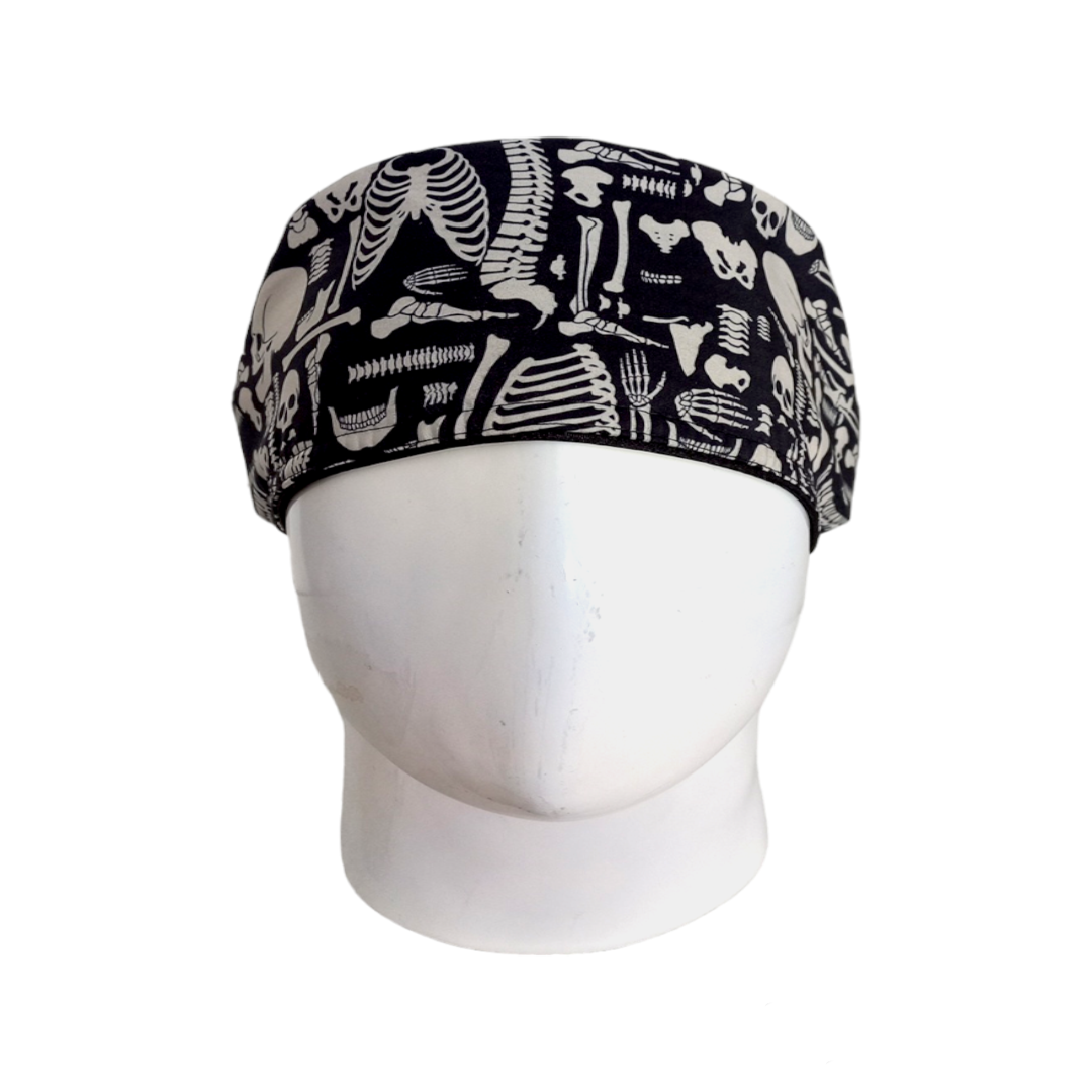 Gorro Quirúrgico Mujer y Portacarnet Huesos Negro Dama - gorro antifluido para mujer Doctools - foto 3
