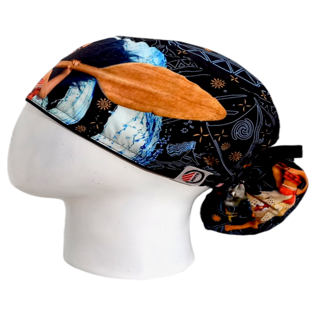 Gorro Quirúrgico Mujer y Portacarnet Moana Negro - gorro antifluido para mujer Doctools - foto 1