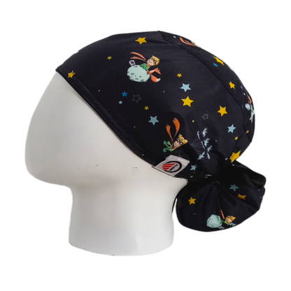 Gorro Quirúrgico Mujer y Portacarnet Principito Negro - gorro antifluido para mujer Doctools - foto 1