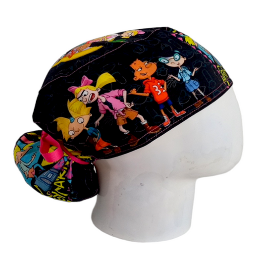 Gorro Quirúrgico Mujer y Portacarnet Arnold Hey Arnold Negro - gorro antifluido para mujer Doctools - foto 2