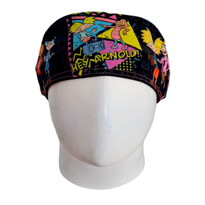 Gorro Quirúrgico Mujer y Portacarnet Arnold Hey Arnold Negro - gorro antifluido para mujer Doctools - foto 3