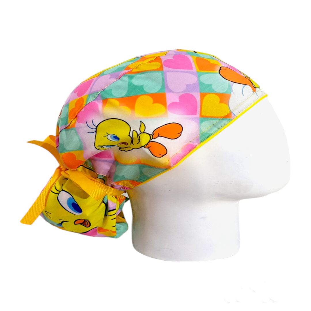 Gorro Quirúrgico Mujer y Portacarnet Piolín Amarillo - gorro antifluido para mujer Doctools - foto 2