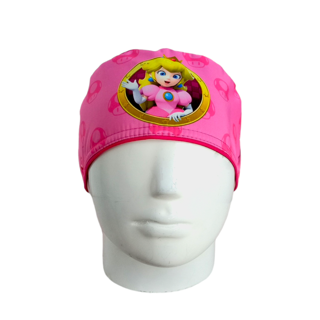Gorro Quirúrgico Mujer y Portacarnet Princesa Peach - gorro antifluido para mujer Doctools - foto 3