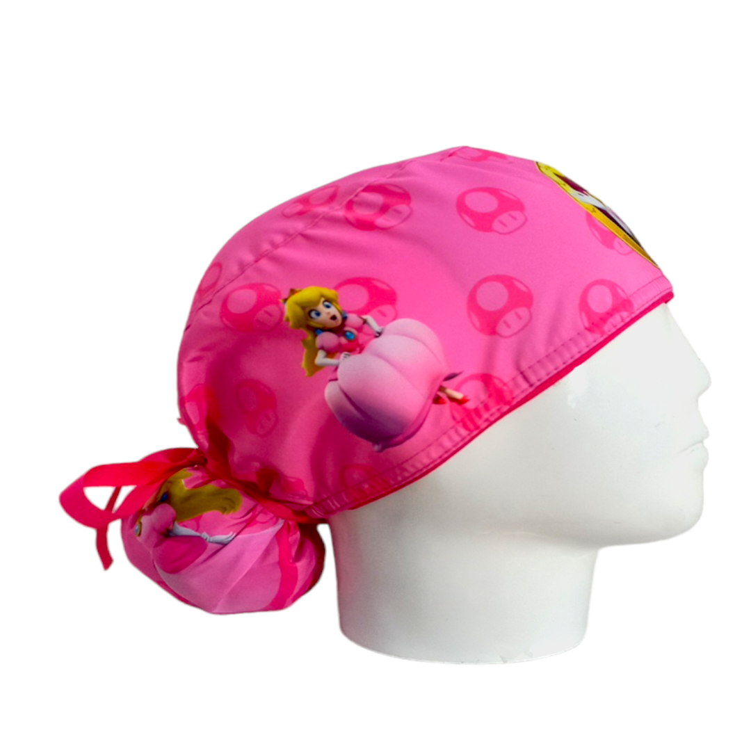 Gorro Quirúrgico Mujer y Portacarnet Princesa Peach - gorro antifluido para mujer Doctools - foto 2