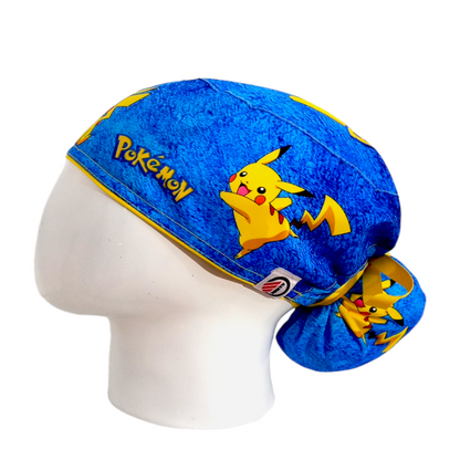 Gorro Quirúrgico Mujer y Portacarnet Pikachu - gorro antifluido para mujer Doctools - foto 1