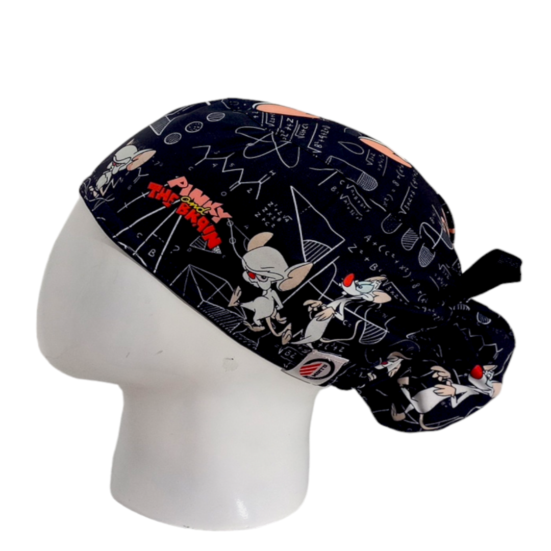 Gorro Quirúrgico Mujer y Portacarnet Pinky y Cerebro - gorro antifluido para mujer Doctools - foto 1