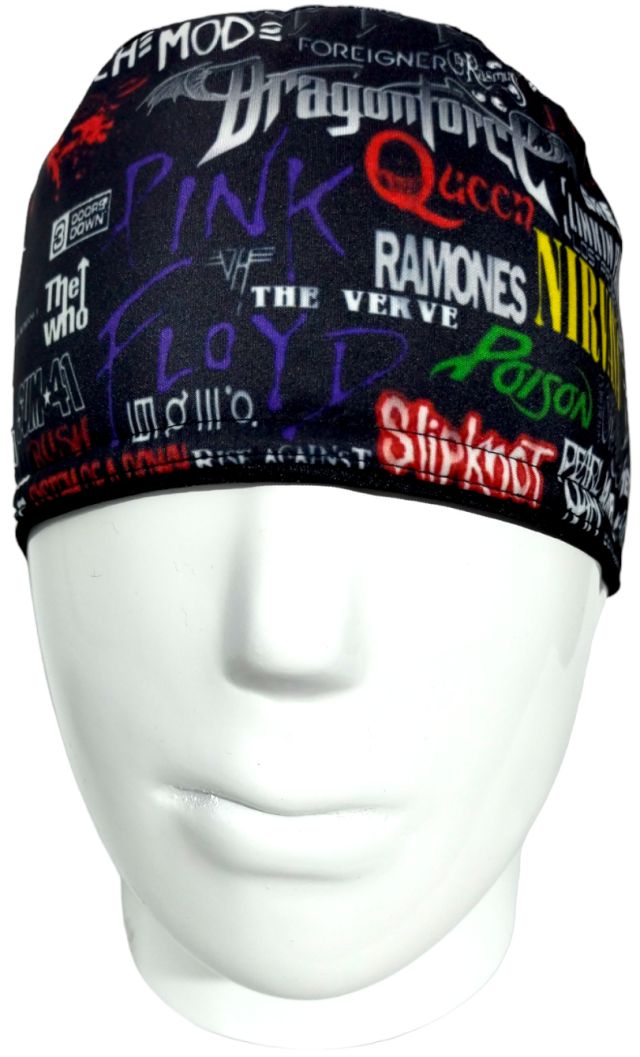 Gorro Quirúrgico Mujer y Portacarnet Bandas de Rock - gorro antifluido para mujer Doctools - foto 3
