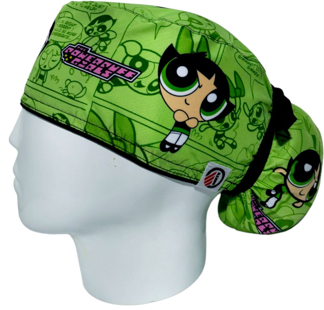 Gorro Quirúrgico Mujer y Portacarnet Bellota Chicas Superpoderosas - gorro antifluido para mujer Doctools - foto 1
