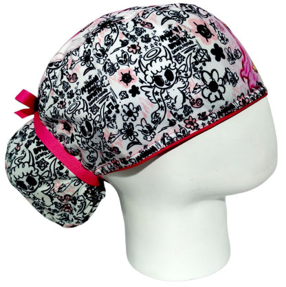 Gorro Quirúrgico Mujer y Portacarnet Bichota Gris - gorro antifluido para mujer Doctools - foto 2