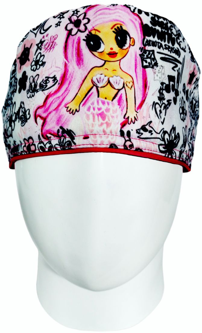 Gorro Quirúrgico Mujer y Portacarnet Bichota Gris - gorro antifluido para mujer Doctools - foto 3