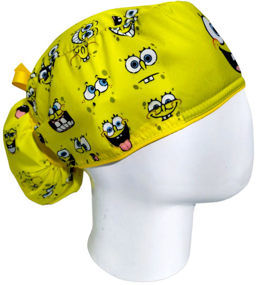 Gorro Quirúrgico Mujer y Portacarnet Bob Esponja Clásico - gorro antifluido para mujer Doctools - foto 2