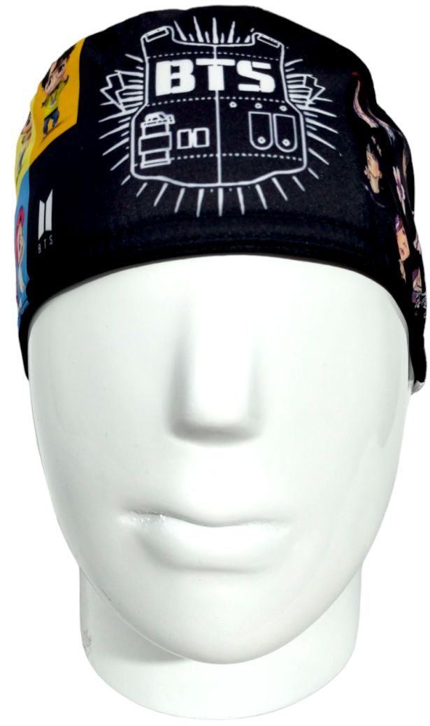 Gorro Quirúrgico Mujer y Portacarnet BTS Negro - gorro antifluido para mujer Doctools - foto 3