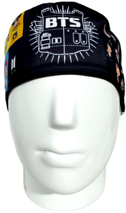 Gorro Quirúrgico Mujer y Portacarnet BTS Negro - gorro antifluido para mujer Doctools - foto 3