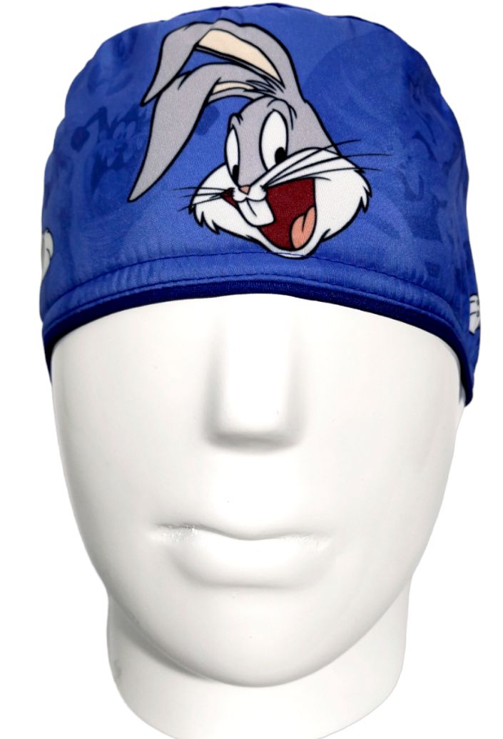Gorro Quirúrgico Mujer y Portacarnet Bugs Bunny Azul - gorro antifluido para mujer Doctools - foto 3