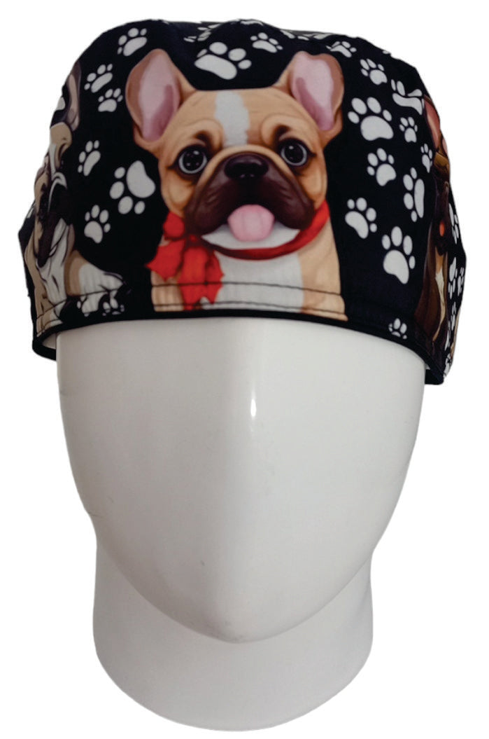 Gorro Quirúrgico Mujer y Portacarnet Bulldog Negro - gorro antifluido para mujer Doctools - foto 3