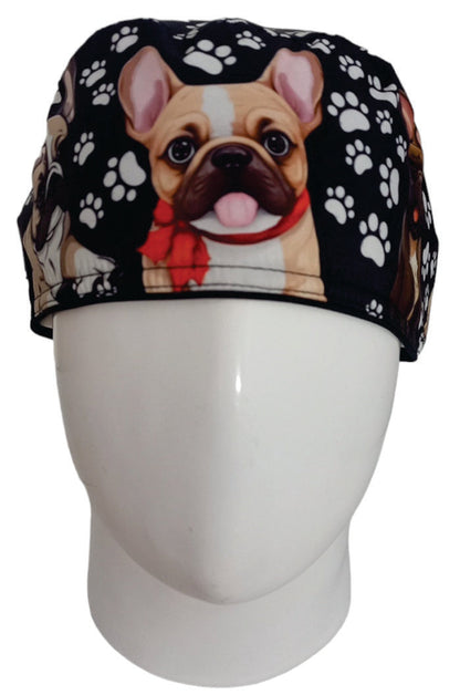 Gorro Quirúrgico Mujer y Portacarnet Bulldog Negro - gorro antifluido para mujer Doctools - foto 3