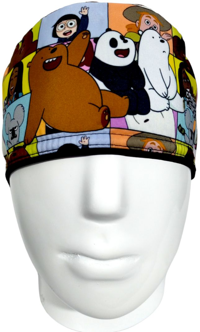 Gorro Quirúrgico Mujer y Portacarnet Bears Cuadros - gorro antifluido para mujer Doctools - foto 3