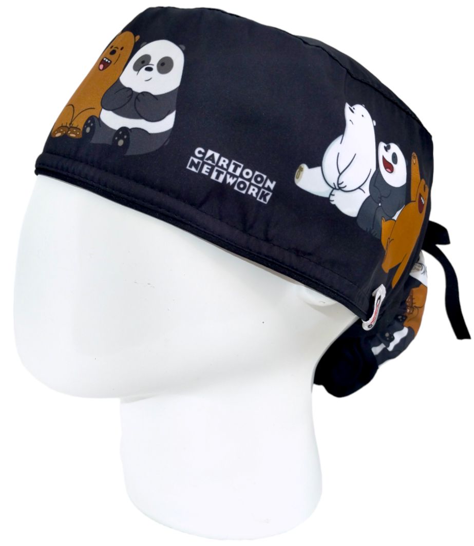 Gorro Quirúrgico Mujer y Portacarnet Black Bears - gorro antifluido para mujer Doctools - foto 1