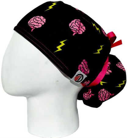 Gorro Quirúrgico Mujer y Portacarnet Cerebros y Rayos - gorro antifluido para mujer Doctools - foto 1