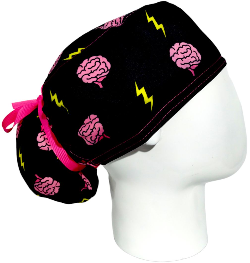 Gorro Quirúrgico Mujer y Portacarnet Cerebros y Rayos - gorro antifluido para mujer Doctools - foto 2