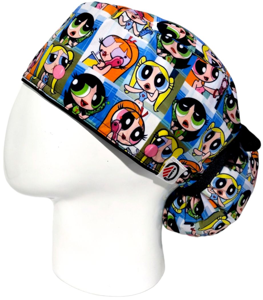 Gorro Quirúrgico Mujer y Portacarnet Chicas Superpoderosas Caritas - gorro antifluido para mujer Doctools - foto 1