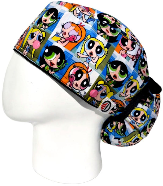 Gorro Quirúrgico Mujer y Portacarnet Chicas Superpoderosas Caritas - gorro antifluido para mujer Doctools - foto 1