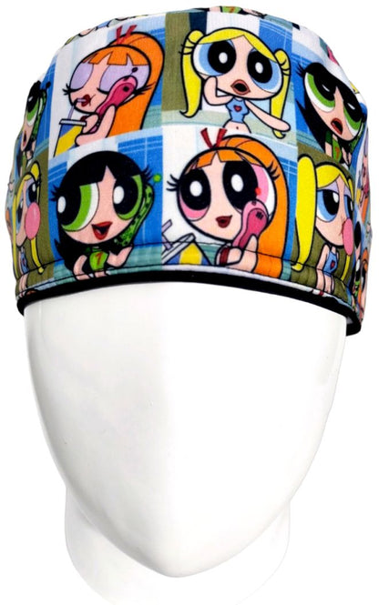 Gorro Quirúrgico Mujer y Portacarnet Chicas Superpoderosas Caritas - gorro antifluido para mujer Doctools - foto 3