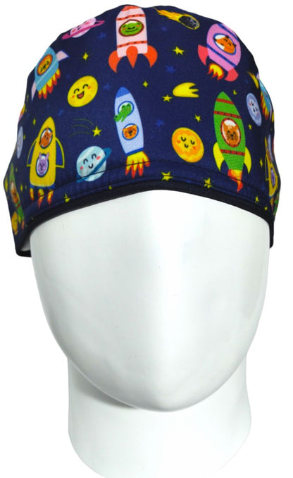 Gorro Quirúrgico Mujer y Portacarnet Cohetes y Animales - gorro antifluido para mujer Doctools - foto 3