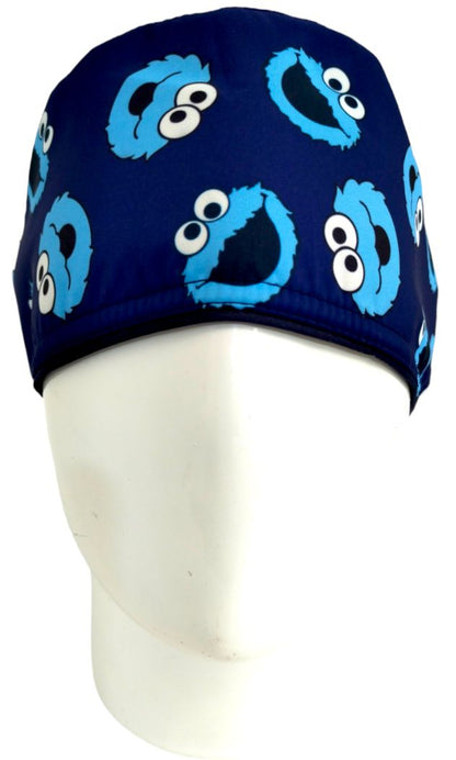 Gorro Quirúrgico Mujer y Portacarnet Come Galletas Caritas Azul - gorro antifluido para mujer Doctools - foto 3