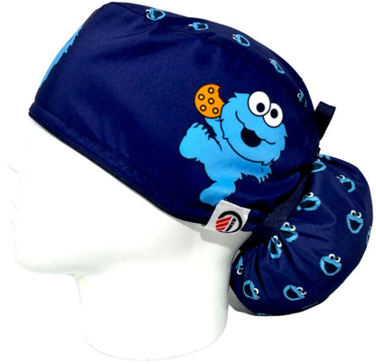 Gorro Quirúrgico Mujer y Portacarnet Come Galletas Azul - gorro antifluido para mujer Doctools - foto 1