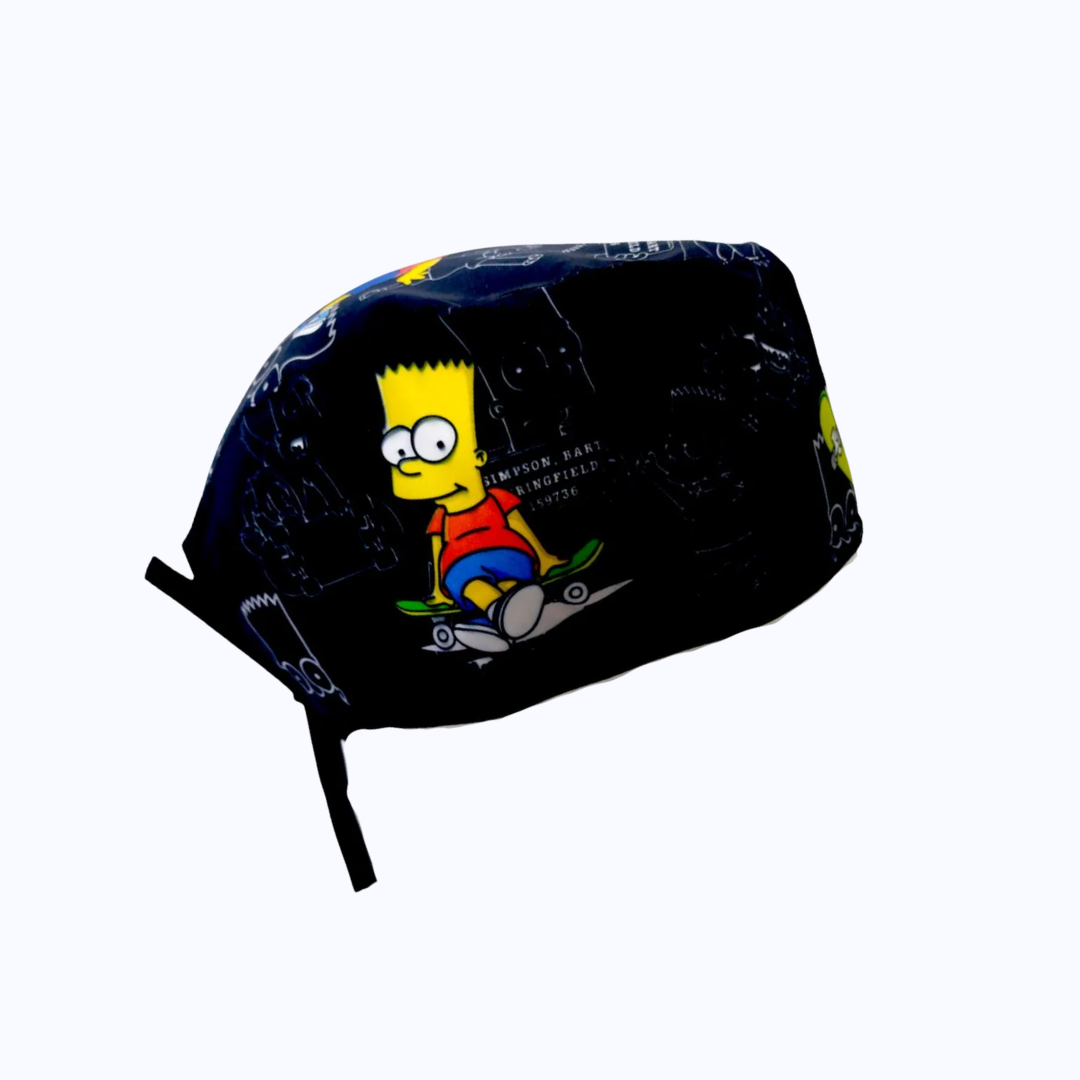 Gorro Quirúrgico Hombre y Portacarnet Bart Simpson Skate