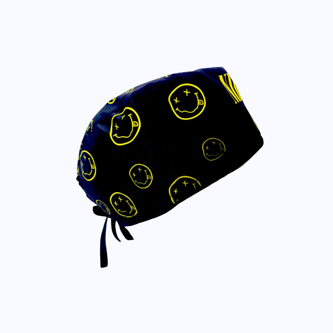 Gorro Quirúrgico Hombre y Portacarnet Nirvana Smiley
