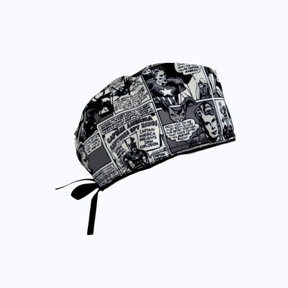 Gorro Quirúrgico Hombre y Portacarnet Capitán América Escudo