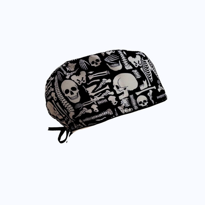 Gorro Quirúrgico Hombre y Portacarnet Esqueletos y Cráneos