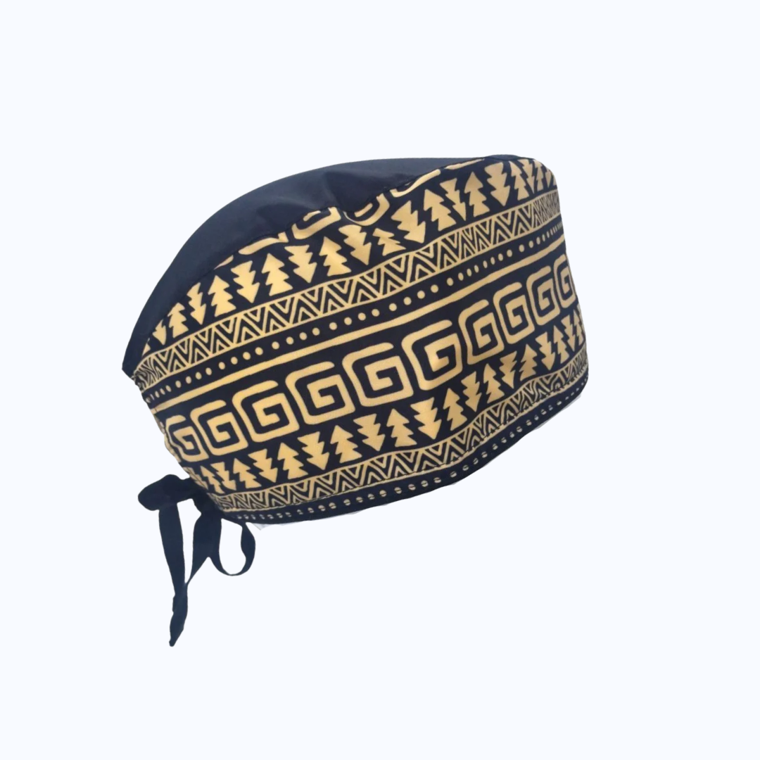 Gorro Quirúrgico Hombre y Portacarnet Étnico Geométrico