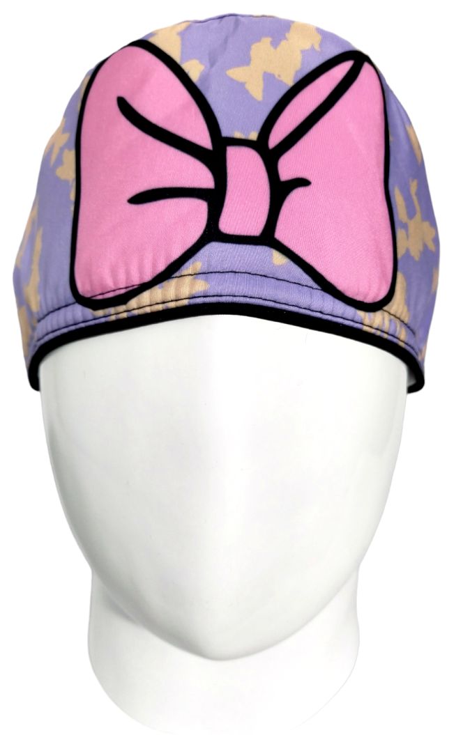 Gorro Quirúrgico Mujer y Portacarnet Daisy Lila - gorro antifluido para mujer Doctools - foto 3