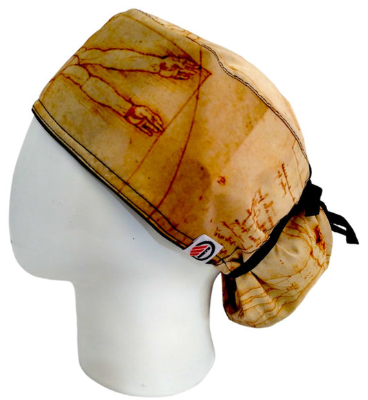Gorro Quirúrgico Mujer y Portacarnet Leonardo da Vinci - gorro antifluido para mujer Doctools - foto 1