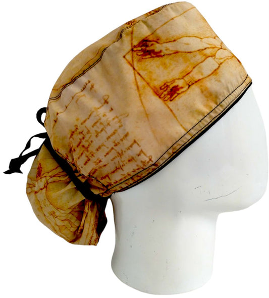 Gorro Quirúrgico Mujer y Portacarnet Leonardo da Vinci - gorro antifluido para mujer Doctools - foto 2