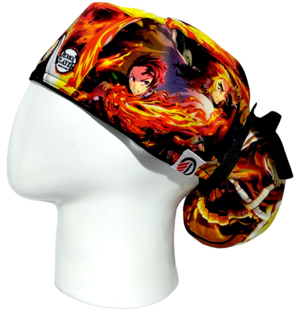 Gorro Quirúrgico Mujer y Portacarnet Demon Slayer - gorro antifluido para mujer Doctools - foto 1