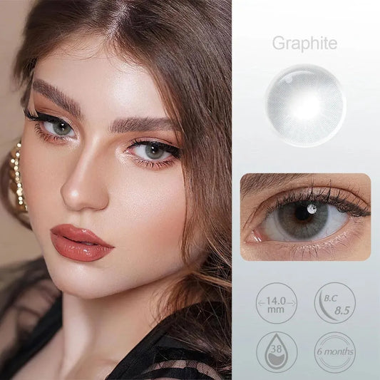 Rimless Contact Lenses Graphite Tone
