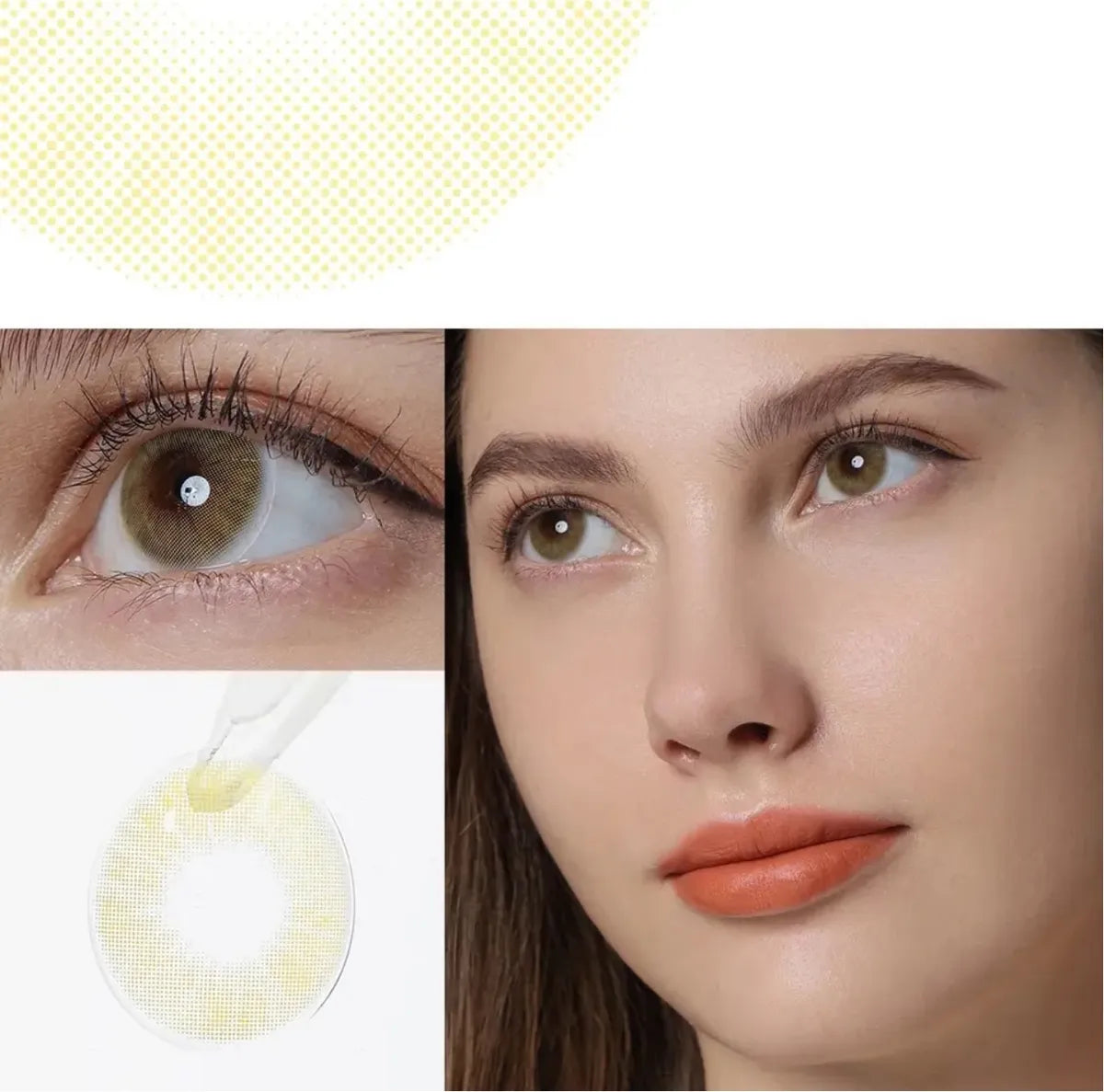 Borderless Contact Lenses Amber Shade