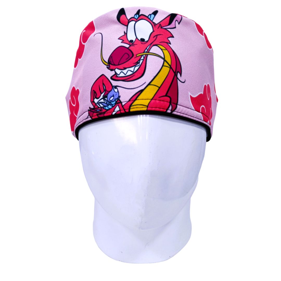Gorro Quirúrgico Mujer y Portacarnet Mushu Rosa - gorro antifluido para mujer Doctools - foto 3