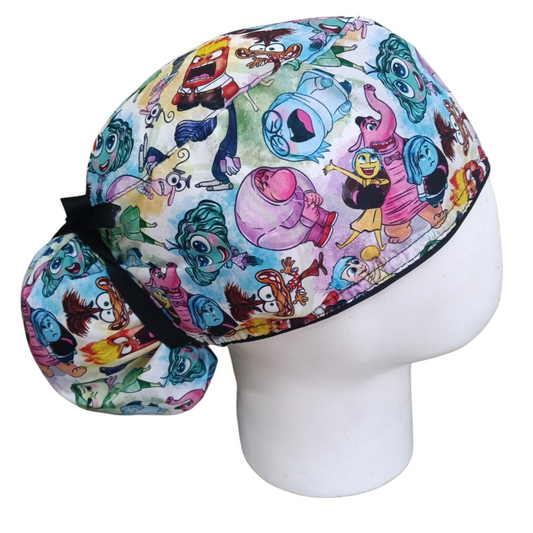 Gorro Quirúrgico Mujer y Portacarnet Intensamente Emociones Caricatura - gorro antifluido para mujer Doctools - foto 2