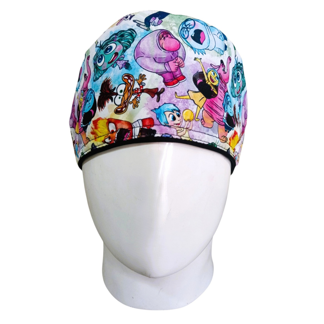 Gorro Quirúrgico Mujer y Portacarnet Intensamente Emociones Caricatura - gorro antifluido para mujer Doctools - foto 3