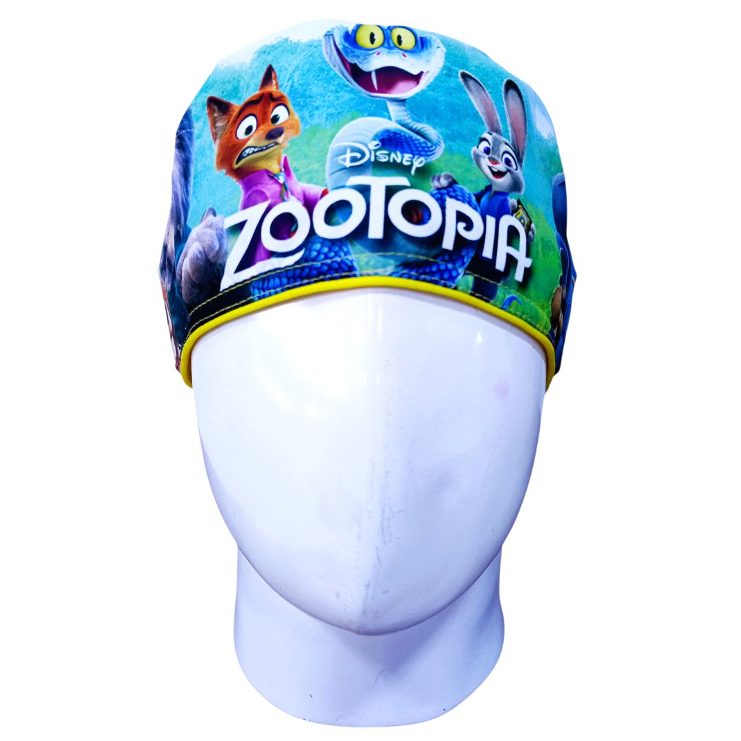 Gorro Quirúrgico Mujer y Portacarnet Zootopia Amarillo - gorro antifluido para mujer Doctools - foto 3