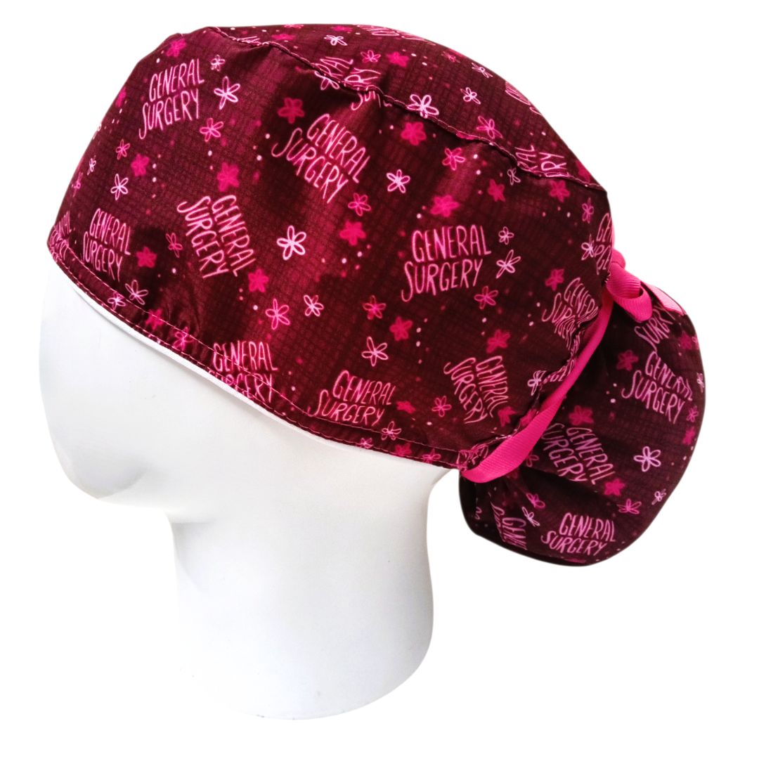 Gorro Quirúrgico Mujer y Portacarnet Cirugía General Fucsia - gorro antifluido para mujer Doctools - foto 1