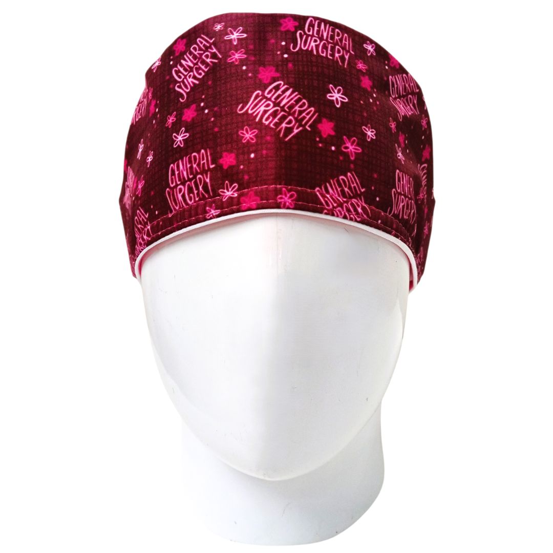 Gorro Quirúrgico Mujer y Portacarnet Cirugía General Fucsia - gorro antifluido para mujer Doctools - foto 3