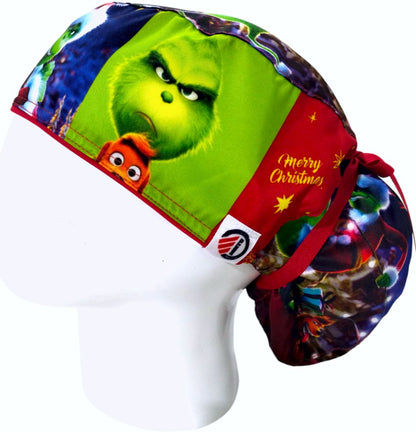 Gorro Quirúrgico Mujer y Portacarnet El Grinch de la Navidad - gorro antifluido para mujer Doctools - foto 1